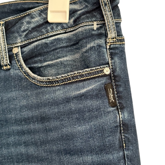 Silver Jeans Dark Blue Suki Capri  Denim Jeans size 18 - Picture 3 of 8